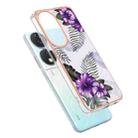 For Honor X7b 4G / X7b 5G Electroplating IMD TPU Phone Case(Purple Flower) - 3