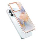 For Honor X8b Electroplating IMD TPU Phone Case(White Marble) - 3