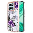 For Honor X8b Electroplating IMD TPU Phone Case(Purple Flower) - 1