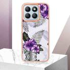 For Honor X8b Electroplating IMD TPU Phone Case(Purple Flower) - 2