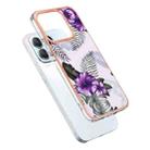 For Honor X8b Electroplating IMD TPU Phone Case(Purple Flower) - 3