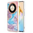 For Honor X9b Electroplating IMD TPU Phone Case(Blue Marble) - 1