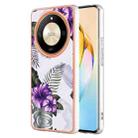 For Honor X9b Electroplating IMD TPU Phone Case(Purple Flower) - 1