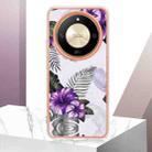 For Honor X9b Electroplating IMD TPU Phone Case(Purple Flower) - 2