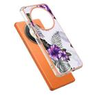 For Honor X9b Electroplating IMD TPU Phone Case(Purple Flower) - 3