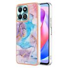 For Honor X6b Electroplating IMD TPU Phone Case(Blue Marble) - 1