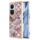 For OPPO Reno10 5G Global Electroplating IMD TPU Phone Case(Pink Scales) - 1