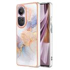 For OPPO Reno10 Pro 5G Global Electroplating IMD TPU Phone Case(White Marble) - 1