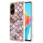For OPPO A98 Electroplating IMD TPU Phone Case(Pink Scales) - 1