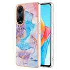 For OPPO A98 Electroplating IMD TPU Phone Case(Blue Marble) - 1