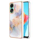 For OPPO A78 4G Electroplating IMD TPU Phone Case(White Marble) - 1