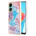 For OPPO A78 4G Electroplating IMD TPU Phone Case(Blue Marble) - 1