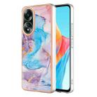 For OPPO A58 4G Electroplating IMD TPU Phone Case(Blue Marble) - 1