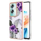 For OPPO A79 5G Global Electroplating IMD TPU Phone Case(Purple Flower) - 1