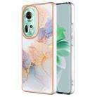 For OPPO Reno11 5G Global Electroplating IMD TPU Phone Case(White Marble) - 1