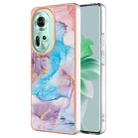 For OPPO Reno11 5G Global Electroplating IMD TPU Phone Case(Blue Marble) - 1