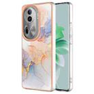 For OPPO Reno11 Pro 5G Global Electroplating IMD TPU Phone Case(White Marble) - 1