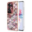 For OPPO Reno11 F 5G Global Electroplating IMD TPU Phone Case(Pink Scales) - 1