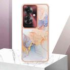 For OPPO Reno11 F 5G Global Electroplating IMD TPU Phone Case(White Marble) - 2