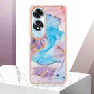 For OPPO A60 Electroplating IMD TPU Phone Case(Blue Marble) - 2
