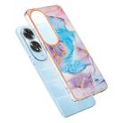 For OPPO A60 Electroplating IMD TPU Phone Case(Blue Marble) - 3