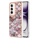 For OPPO Reno12 Global Electroplating IMD TPU Phone Case(Pink Scales) - 1