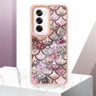 For OPPO Reno12 Global Electroplating IMD TPU Phone Case(Pink Scales) - 2