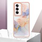 For OPPO Reno12 Global Electroplating IMD TPU Phone Case(White Marble) - 2