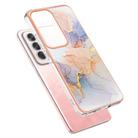 For OPPO Reno12 Global Electroplating IMD TPU Phone Case(White Marble) - 3