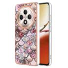 For OPPO Reno12 F 5G Electroplating IMD TPU Phone Case(Pink Scales) - 1