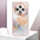 For OPPO Reno12 F 5G Electroplating IMD TPU Phone Case(White Marble) - 2