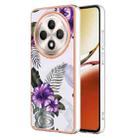 For OPPO Reno12 F 5G Electroplating IMD TPU Phone Case(Purple Flower) - 1