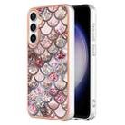 For Samsung Galaxy S23 FE 5G Electroplating IMD TPU Phone Case(Pink Scales) - 1