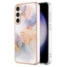 For Samsung Galaxy S23 FE 5G Electroplating IMD TPU Phone Case(White Marble) - 1