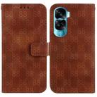 For Honor 90 Lite Double 8-shaped Embossed Leather Phone Case(Brown) - 1