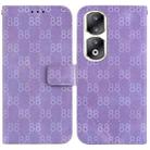 For Honor X5 Double 8-shaped Embossed Leather Phone Case(Purple) - 1