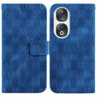 For Honor X9a Double 8-shaped Embossed Leather Phone Case(Blue) - 1