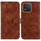 For Honor 80 SE Double 8-shaped Embossed Leather Phone Case(Brown) - 1