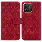 For Honor 80 SE Double 8-shaped Embossed Leather Phone Case(Red) - 1