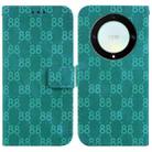 For Honor 80 Double 8-shaped Embossed Leather Phone Case(Green) - 1