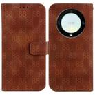 For Honor 80 Double 8-shaped Embossed Leather Phone Case(Brown) - 1