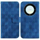 For Honor X9a Double 8-shaped Embossed Leather Phone Case(Blue) - 1