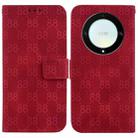 For Honor 80 Double 8-shaped Embossed Leather Phone Case(Red) - 1