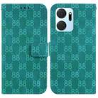 For Honor 80 Pro Double 8-shaped Embossed Leather Phone Case(Green) - 1