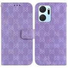 For Honor 80 Pro Double 8-shaped Embossed Leather Phone Case(Purple) - 1