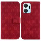 For Honor 80 Pro Double 8-shaped Embossed Leather Phone Case(Red) - 1