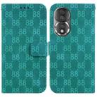 For Honor X9 / X9 5G Double 8-shaped Embossed Leather Phone Case(Green) - 1