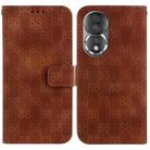 For Honor X9 / X9 5G Double 8-shaped Embossed Leather Phone Case(Brown) - 1