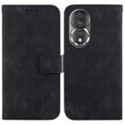 For Honor X9 / X9 5G Double 8-shaped Embossed Leather Phone Case(Black) - 1