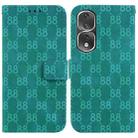 For Honor 70 Double 8-shaped Embossed Leather Phone Case(Green) - 1